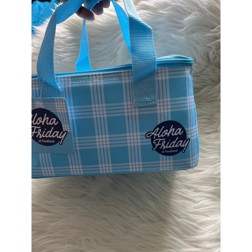 Exclusive Foodland Hawaii Palaka Cooler Bag Aloha Friday Blue - Picture 3 of 7